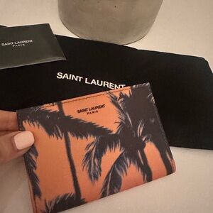 AUTHENTIC, Rare Yves Saint Laurent Wallet Palm Tree